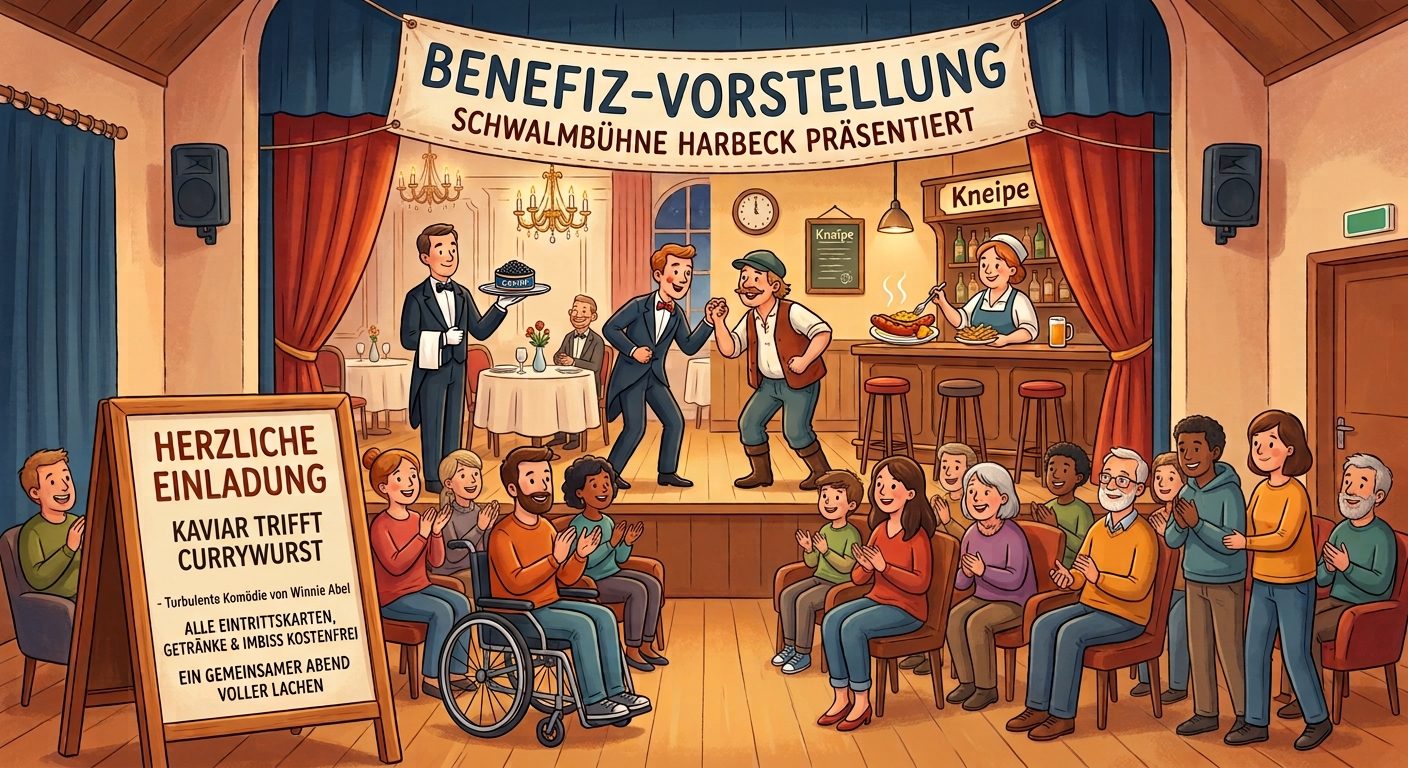 Einladung zum Theater-Nachmittag der Schwalmbühne Harbeck